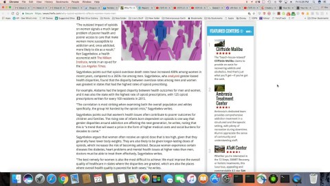 Opioid Addiction Impacting Women Much Worse Than Men Opioid Addiction Impacting Women Much Worse Than Men