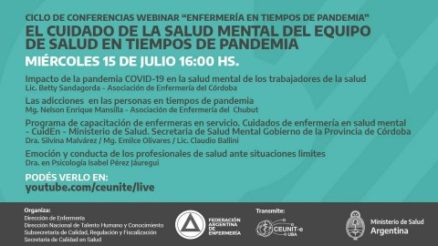 El cuidado de la salud mental del equipo de salud en tiempos de pandemia El cuidado de la salud mental del equipo de salud en tiempos de pandemia
