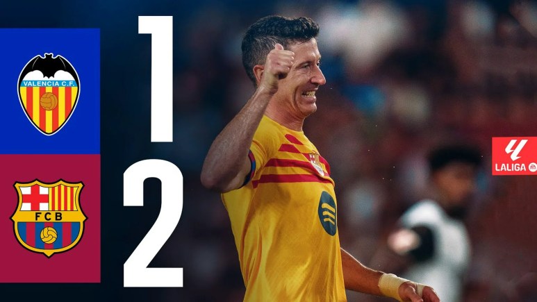 VALENCIA CF 1 vs 2 FC BARCELONA | LALIGA 2024/25 MD01 VALENCIA CF 1 vs 2 FC BARCELONA | LALIGA 2024/25 MD01