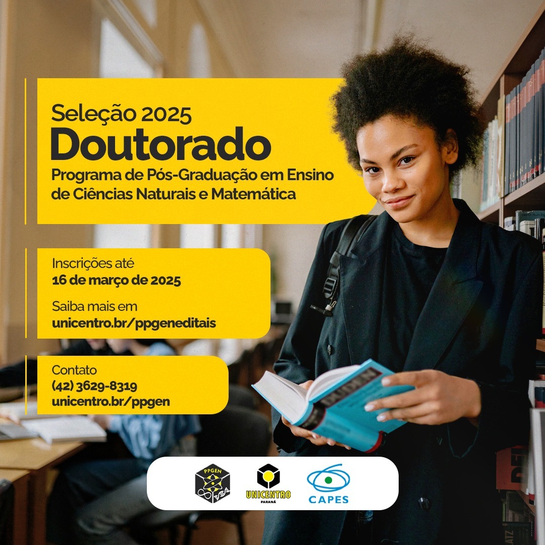Primeira turma do doutorado em Ensino de Ciências Naturais e Matemática está com inscrições abertas