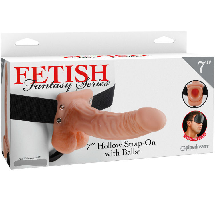FETISH FANTASY SERIES – 7 STRAP-ON CREUX AVEC BILLES 17,8CM CHAIR