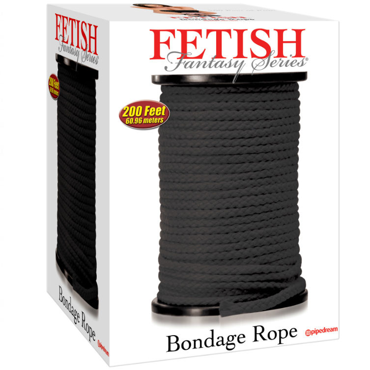 FETISH FANTASY SERIES – CORDE DE BONDAGE NOIRE 60,96 MÈTRES