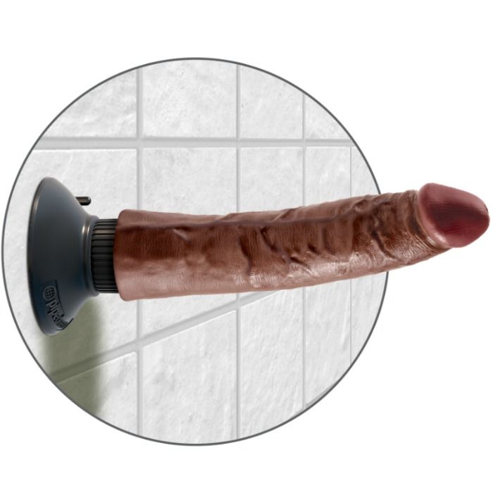 KING COCK – BITE VIBRANTE MARRON 17,78 CM