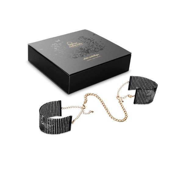 BIJOUX – DÉSIR MÉTALLIQUE MENOTTES EN MAILLE MÉTAL NOIR