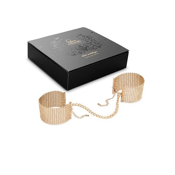 BIJOUX – DÉSIR MÉTALLIQUE MENOTTES MAILLE MÉTAL DORÉ