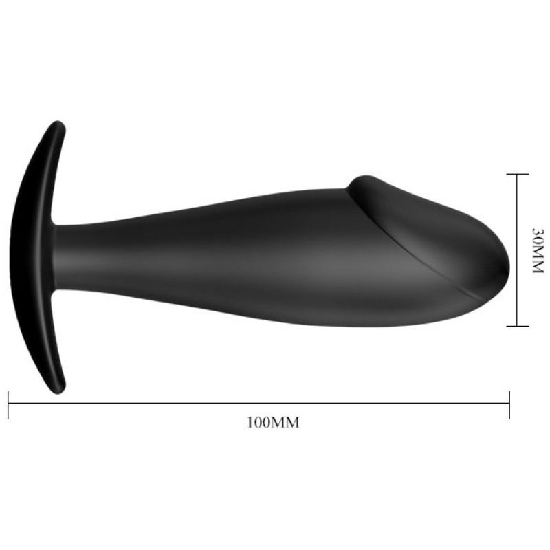 PRETTY LOVE – PLUG ANAL FORME DE PÉNIS EN SILICONE NOIR