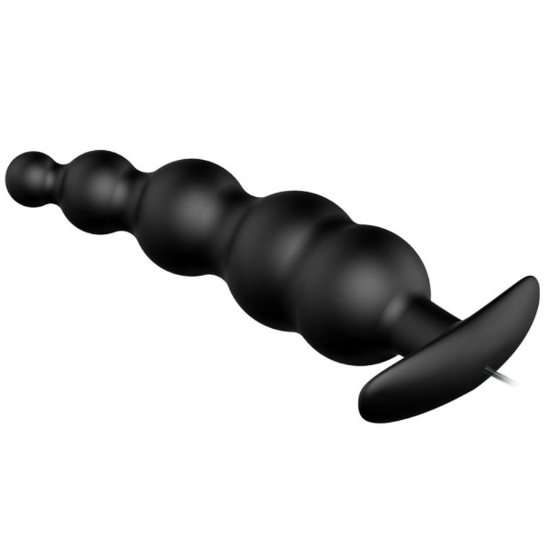 PRETTY LOVE – PLUG ANAL SILICONE EXTRA STIMULATION ET 12 MODES DE VIBRATION NOIR