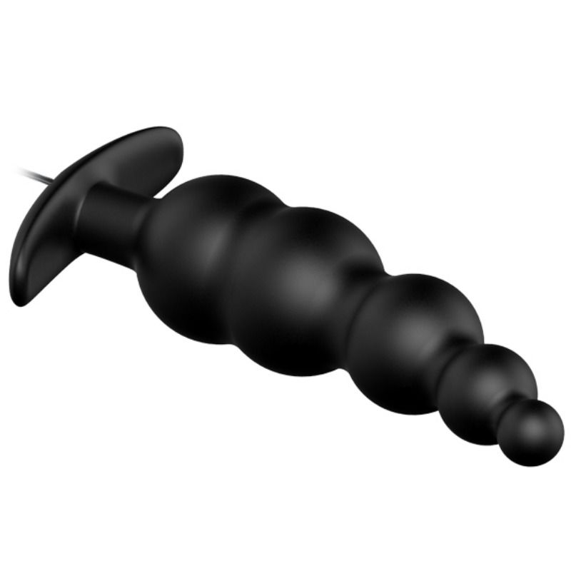PRETTY LOVE – PLUG ANAL SILICONE EXTRA STIMULATION ET 12 MODES DE VIBRATION NOIR