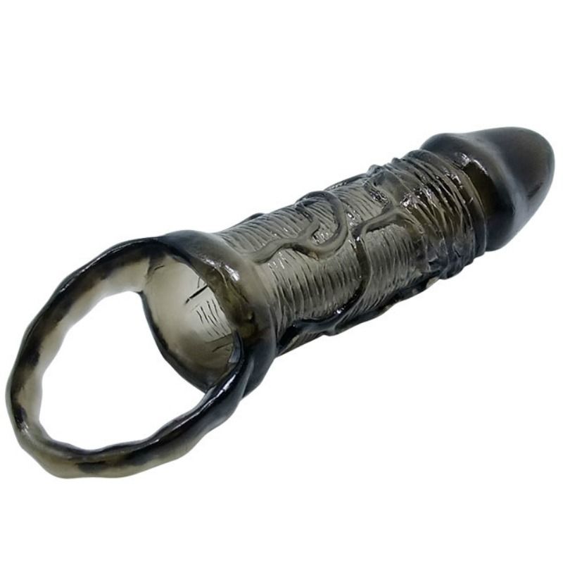 BAILE – GAINE DEXTENSION DE PÉNIS AVEC SANGLE POUR TESTICULES 11.5 CM