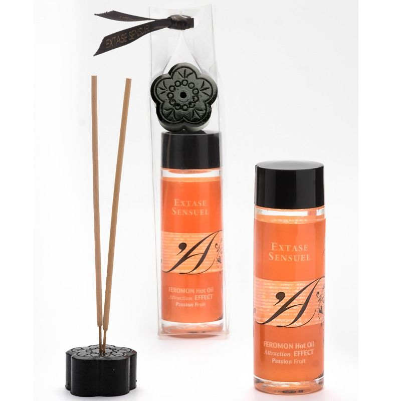 EXTASE SENSUAL – HUILE DE MASSAGE EFFET THERMIQUE AUX PHÉROMONES DE FRUITS DE LA PASSION 100 ML