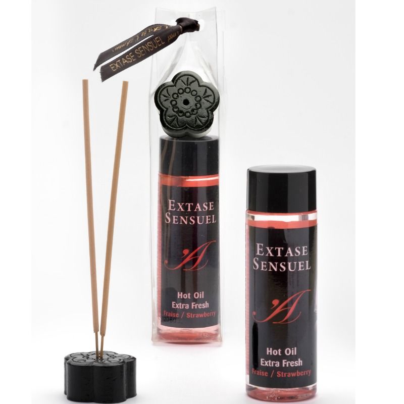 EXTASE SENSUAL – HUILE DE MASSAGE EFFET FRAISE EXTRA FRAÎCHE 100 ML