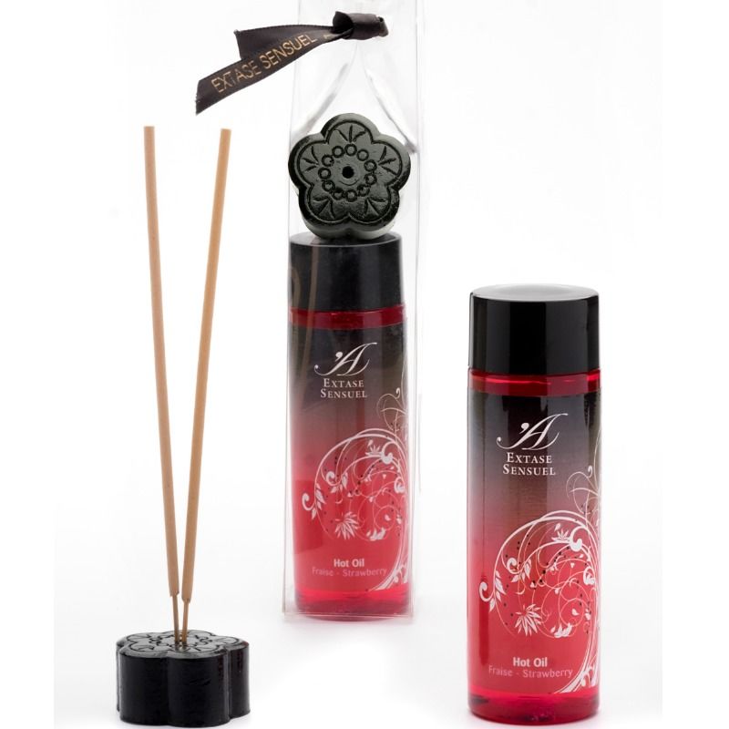 EXTASE SENSUAL – HUILE STIMULANTE CHALEUR FRAISE 100 ML