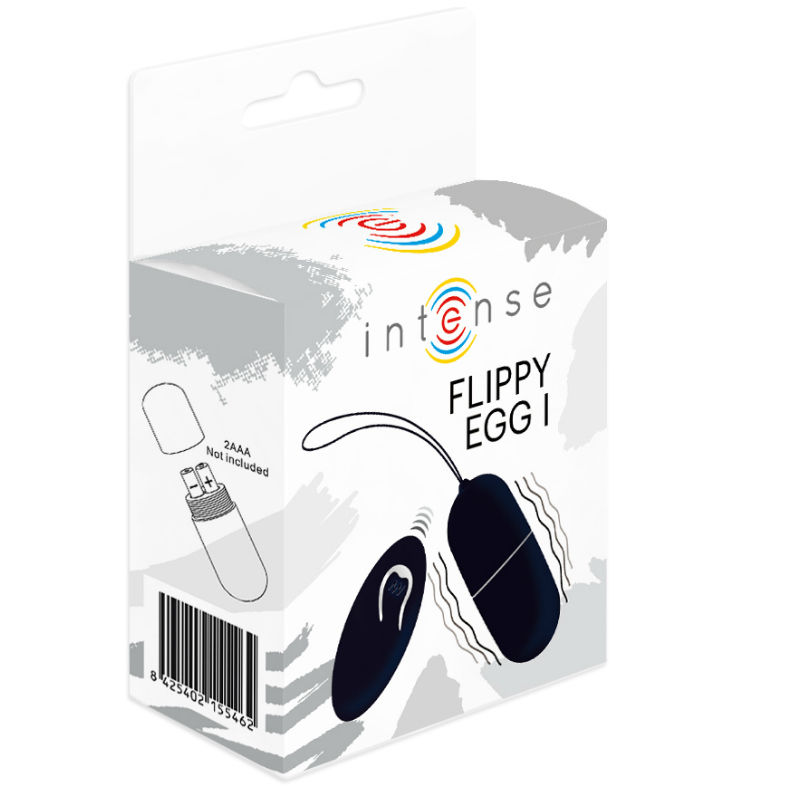 INTENSE – OEUF VIBRANT FLIPPY I AVEC TÉLÉCOMMANDE NOIR