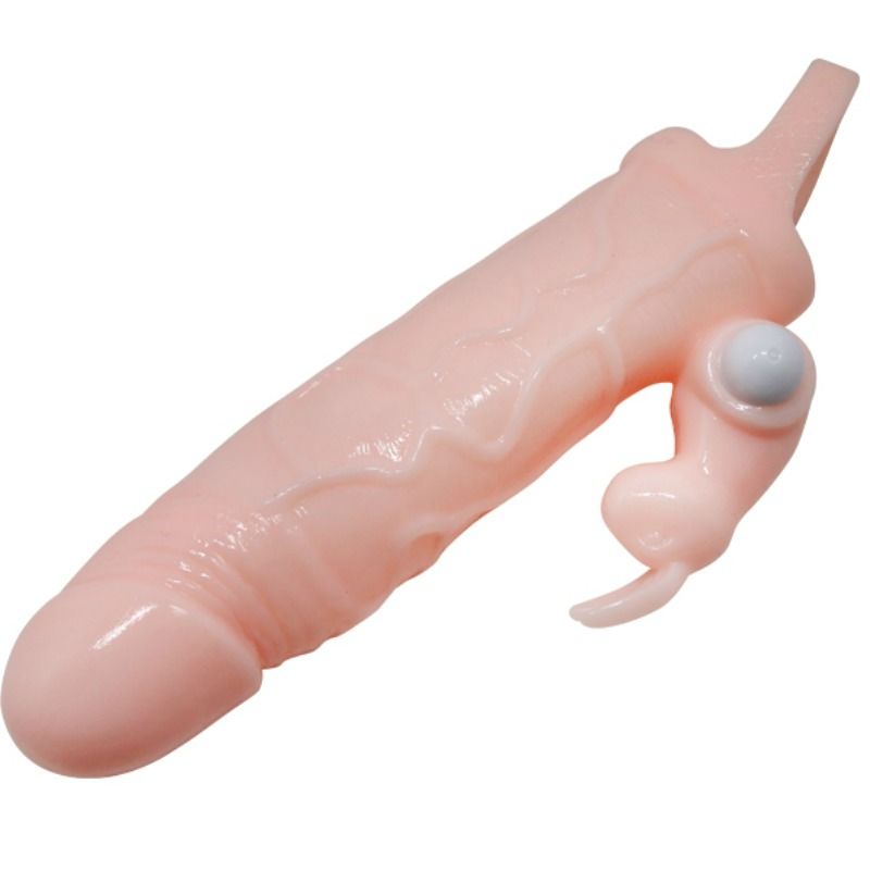 BAILE – COUVERCLE DE PÉNIS BRAVE MAN AVEC CHAIR DE LAPIN ET DOUBLE MOTEUR 16.5 CM