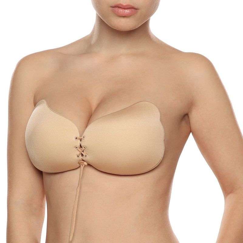 BYE-BRA – LACE-IT RENFORCEMENT PUSH-UP BEIGE BONNET D
