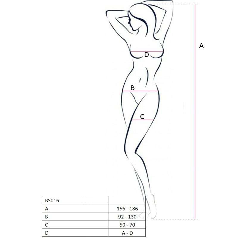 PASSION – FEMME BS016 BODYSTOCKING BLANC TAILLE UNIQUE
