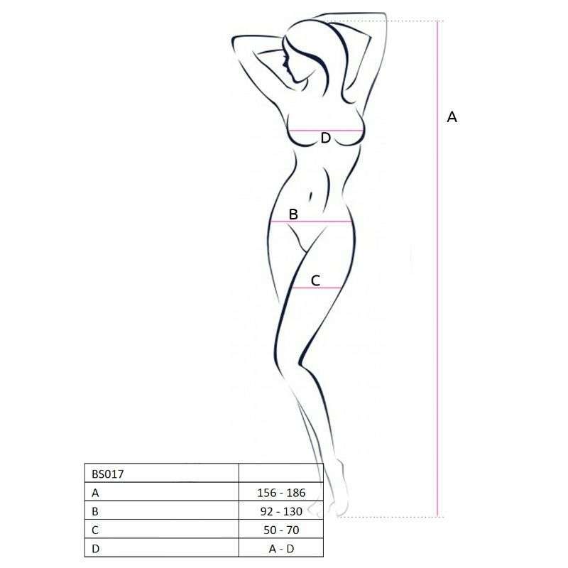PASSION – FEMME BS017 BODYSTOCKING BLANC TAILLE UNIQUE
