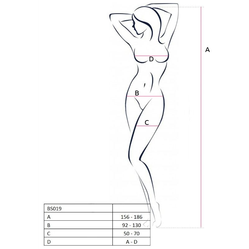 PASSION – FEMME BS019 BODYSTOCKING NOIR TAILLE UNIQUE