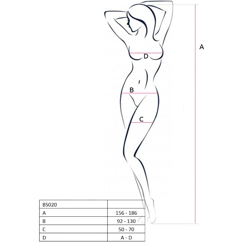 PASSION – FEMME BS020 BODYSTOCKING NOIR TAILLE UNIQUE