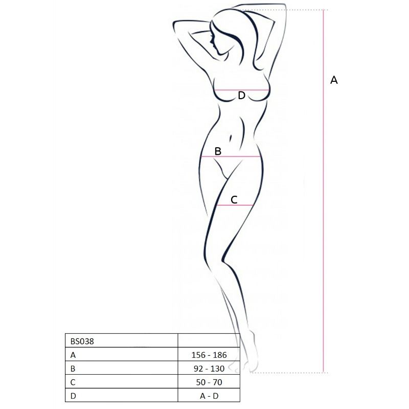 PASSION – FEMME BS038 BODYSTOCKING ROUGE TAILLE UNIQUE