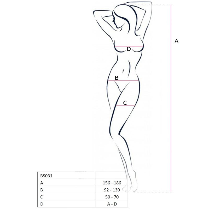 PASSION – FEMME BS031 BODYSTOCKING ROUGE TAILLE UNIQUE
