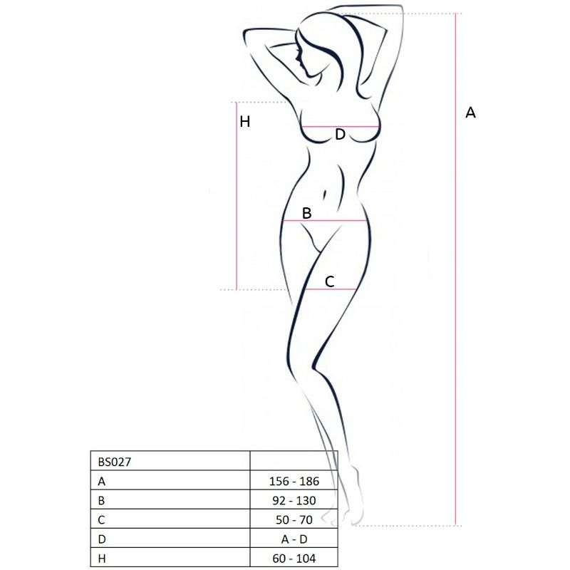 PASSION – FEMME BS027 BODYSTOCKING STYLE ROBE NOIR TAILLE UNIQUE