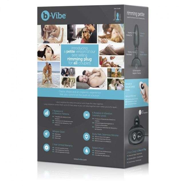 B-VIBE – RIMMING TÉLÉCOMMANDE PLUG ANAL PETITE NOIR