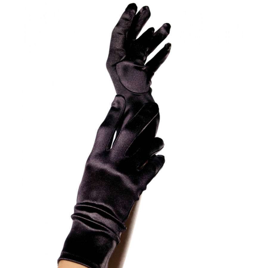 LEG AVENUE – GANTS SATIN NOIR