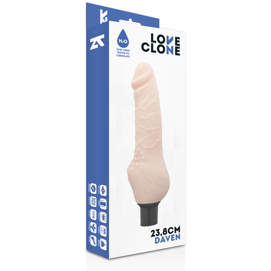 LOVECLONE – DAVEN AUTOLUBRIFICATION RÉALISTE 23.8 CM -O- 3.8 CM