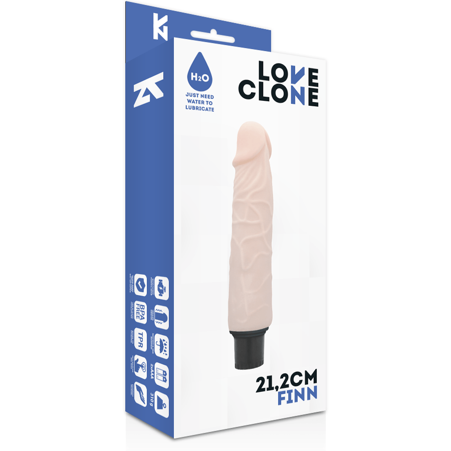 LOVECLONE – VIBRATEUR AUTOLUBRIFIANT FINN 21.2 CM -O- 3.8 CM