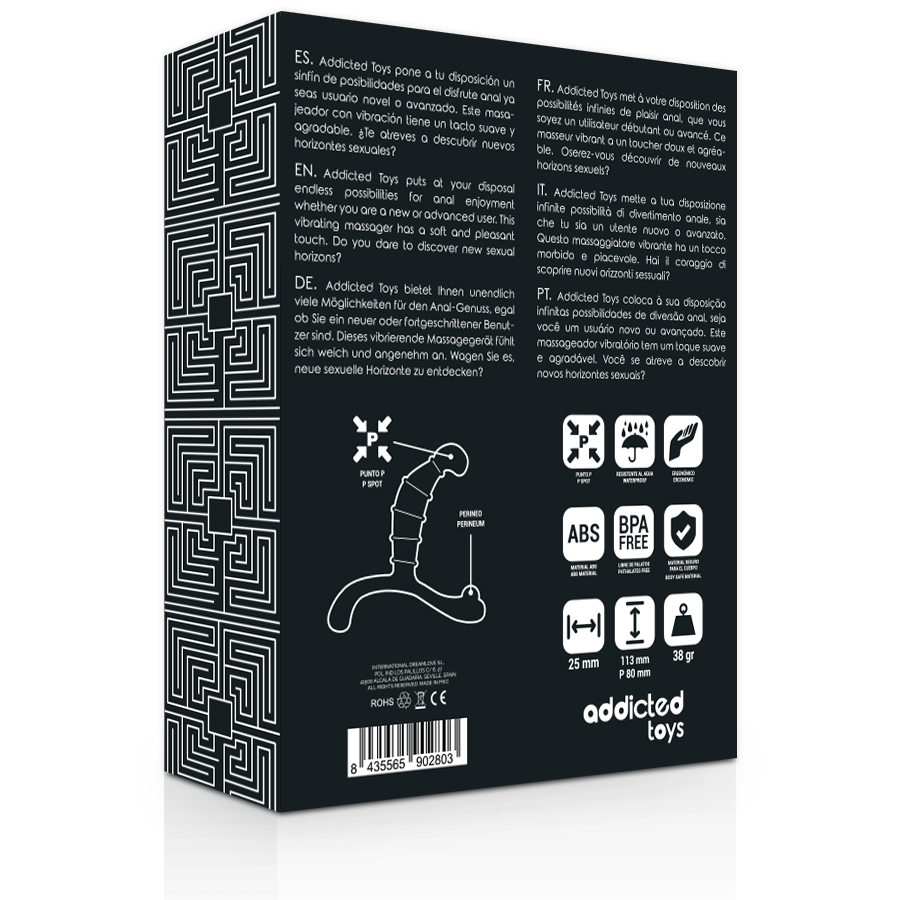 ADDICTED TOYS – PLAISIR ANAL PROSTATE NOIR