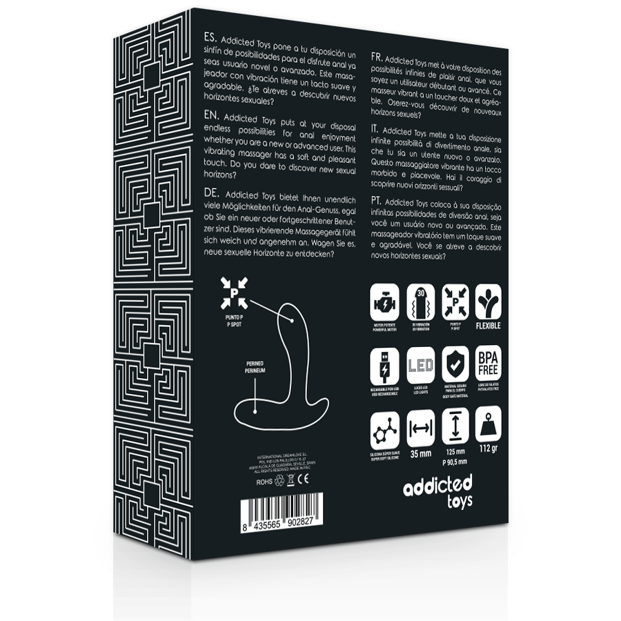 ADDICTED TOYS – MASSEUR ANAL VIBRATION NOIRE