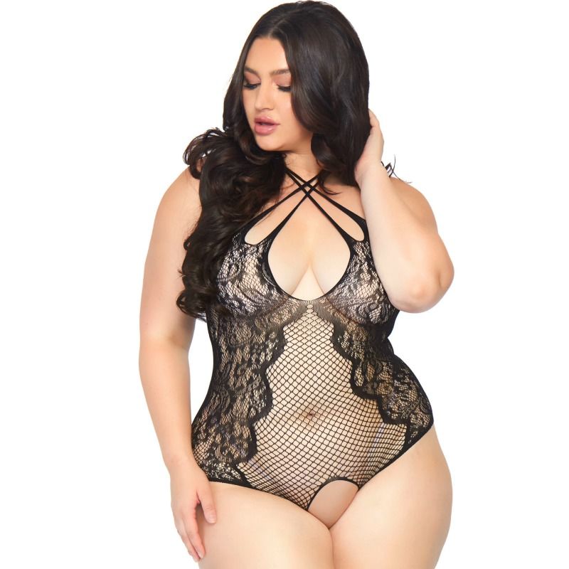 LEG AVENUE – TEDDY SANS CROTHLESS 1X-2X