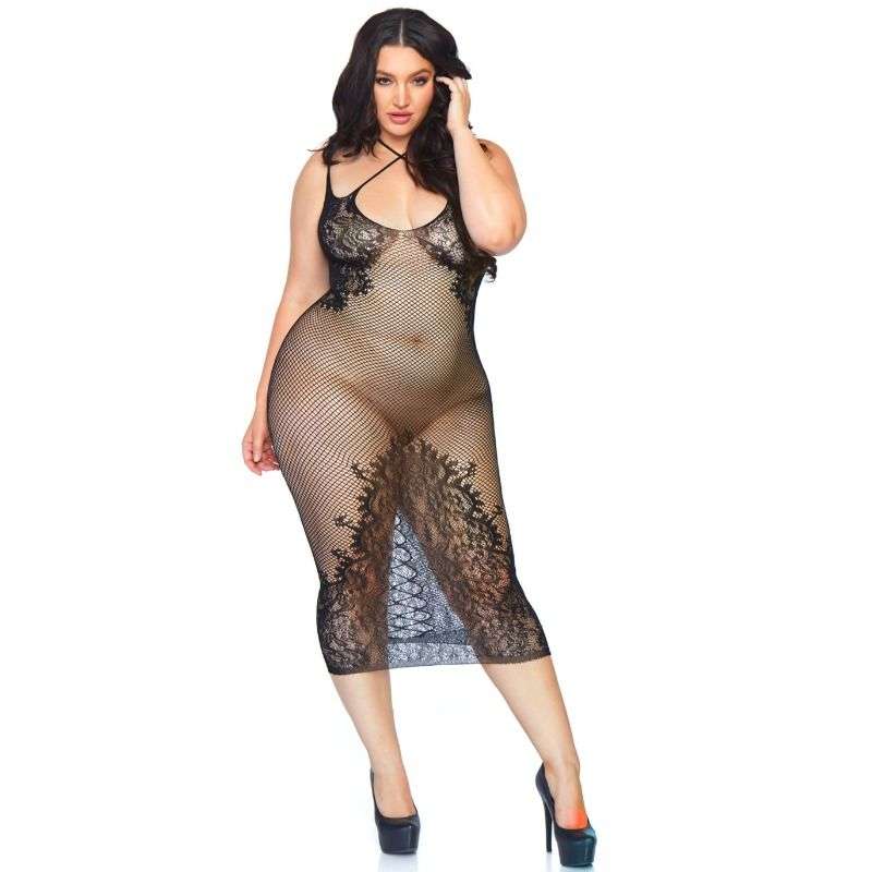 LEG AVENUE – ROBE LISSE  DOUBLE BRACELET 1X-2X