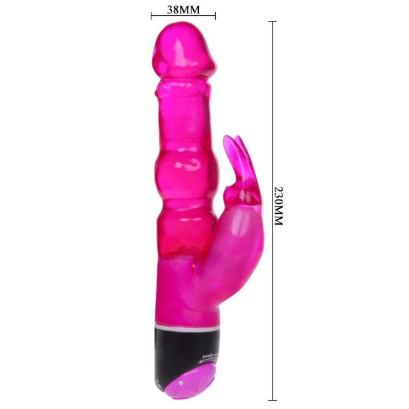 BAILE – VIBRATEUR FANTASY WAVES OF PLEASURE AVEC LAPIN LILAS 23 CM