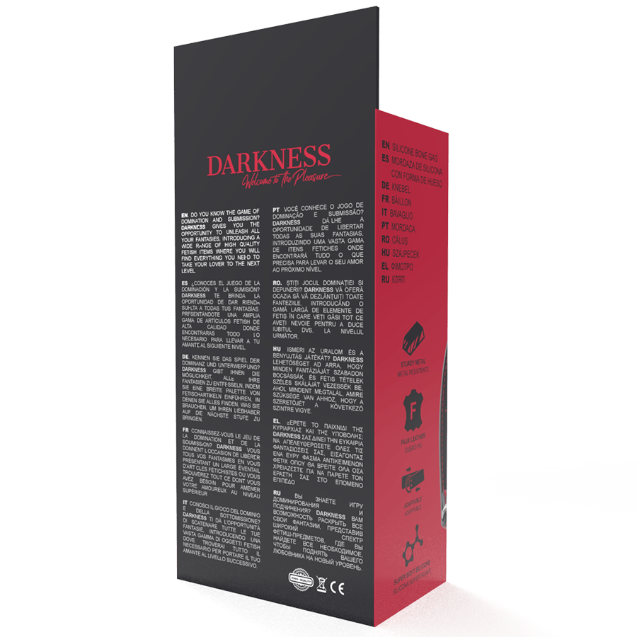 DARKNESS – BÂILLON EN SILICONE NOIR
