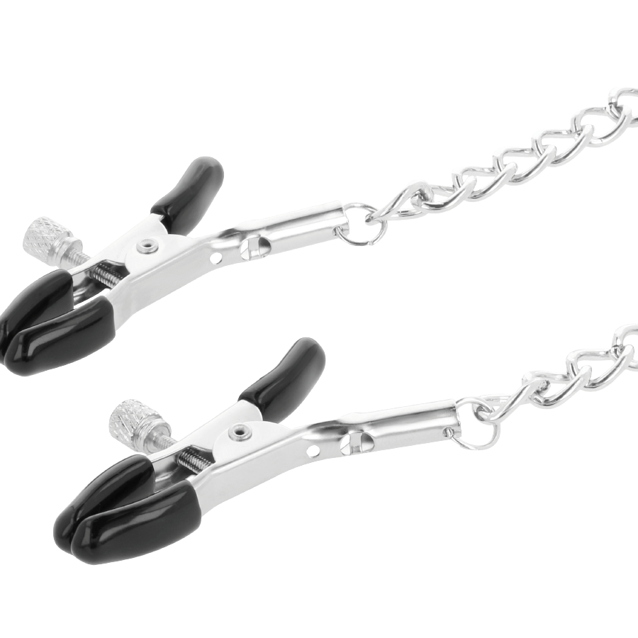 DARKNESS – COLLIER AVEC PINCES  NIPPLE NOIR