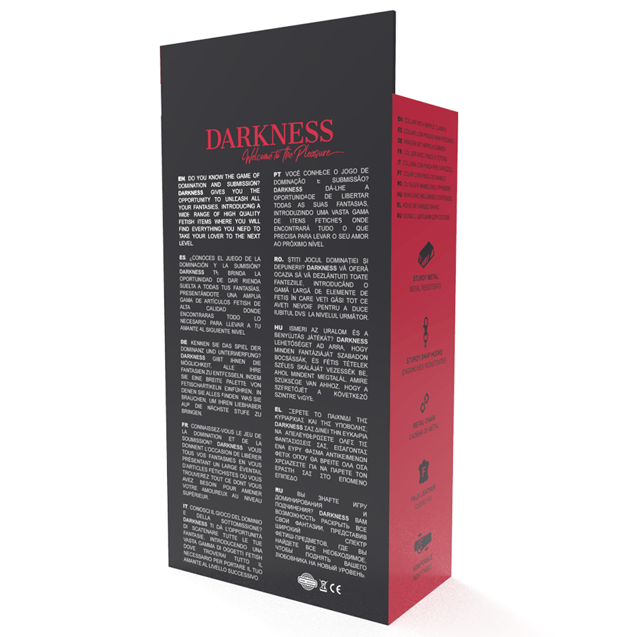 DARKNESS – COLLIER AVEC PINCES  NIPPLE NOIR