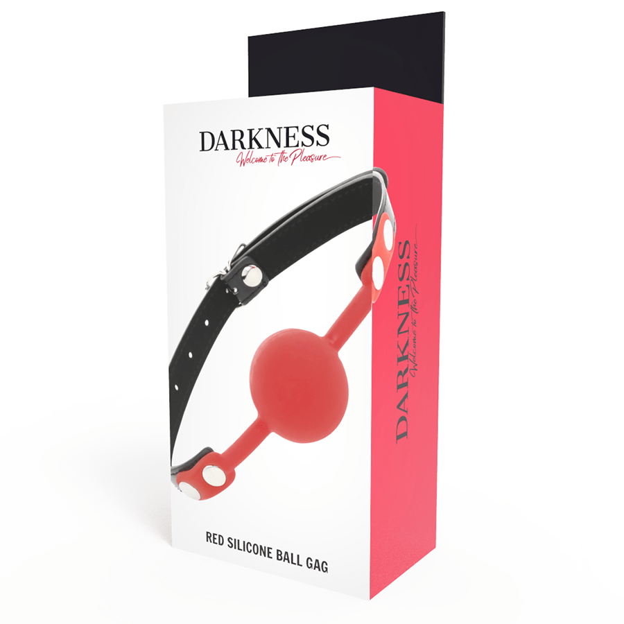 DARKNESS – BÂILLON EN SILICONE ROUGE
