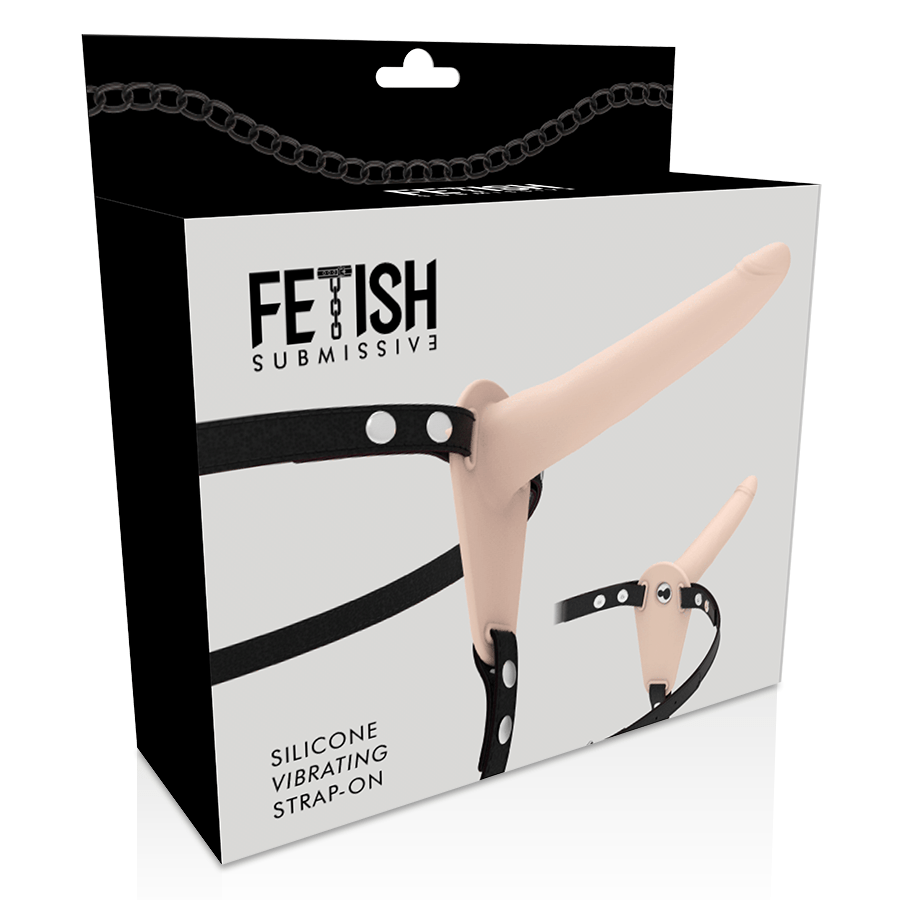FETISH SUBMISSIVE HARNESS – VIBRATEUR SILICONE FLESH 15 CM