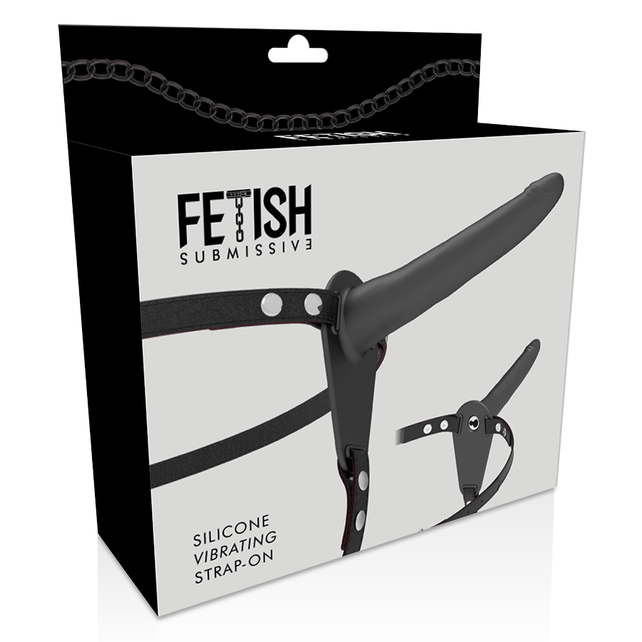FETISH SUBMISSIVE HARNESS – VIBRATEUR SILICONE NOIR 15 CM