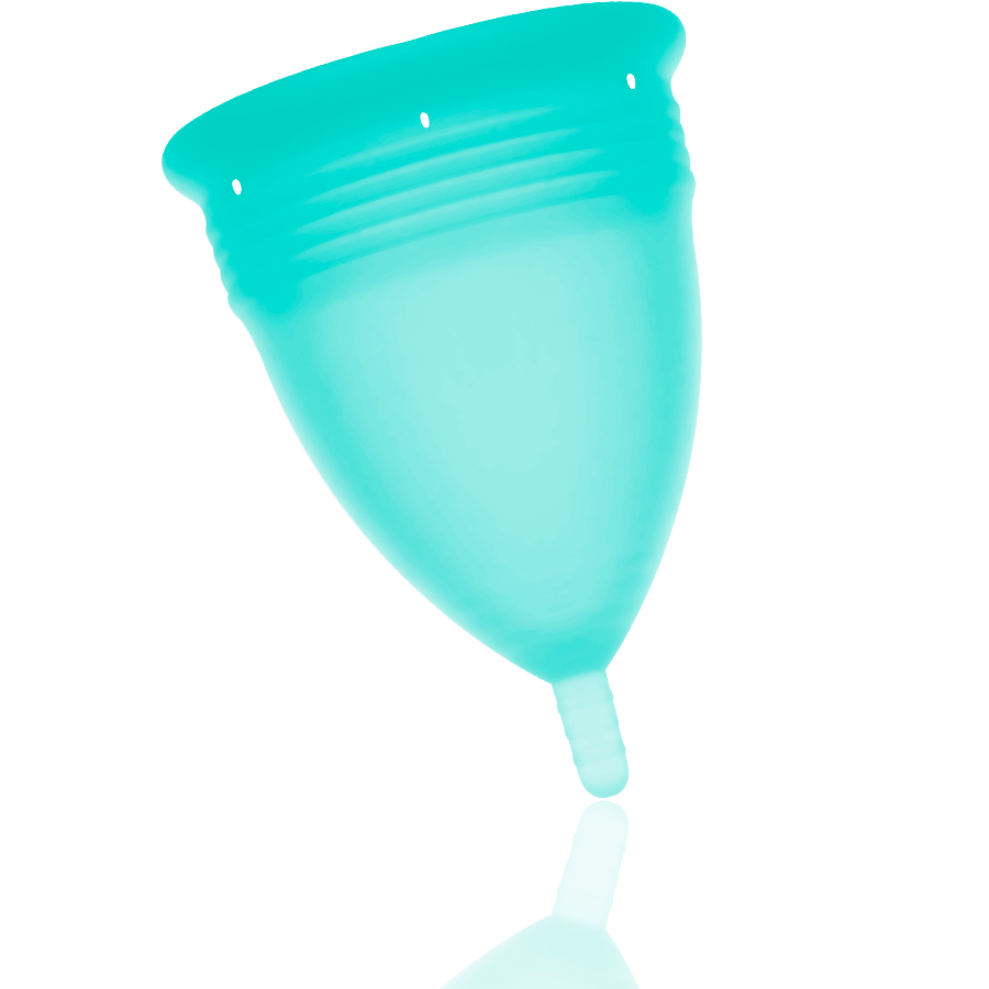 STERCUP – COUPE MENSTRUELLE EN SILICONE FDA AIGUE-MARINE – TAILLE S