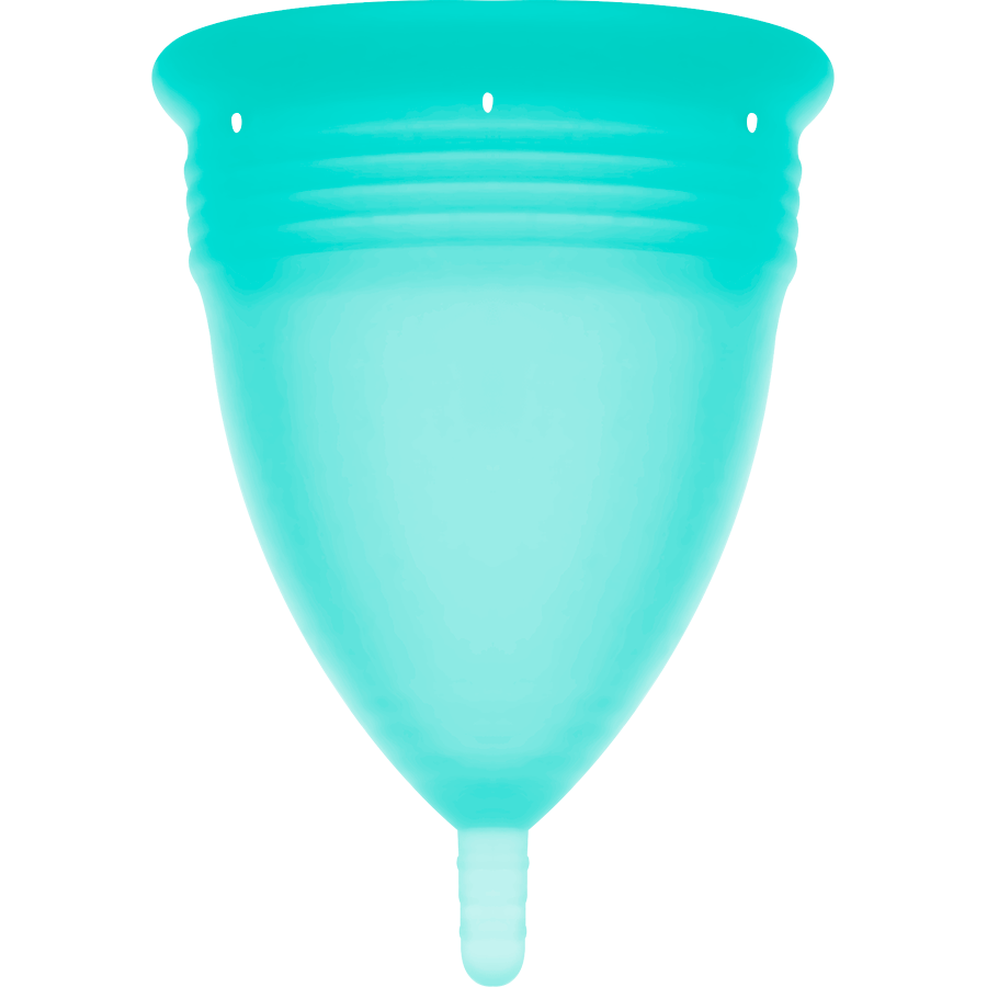 STERCUP – COUPE MENSTRUELLE EN SILICONE FDA AIGUE-MARINE – TAILLE S