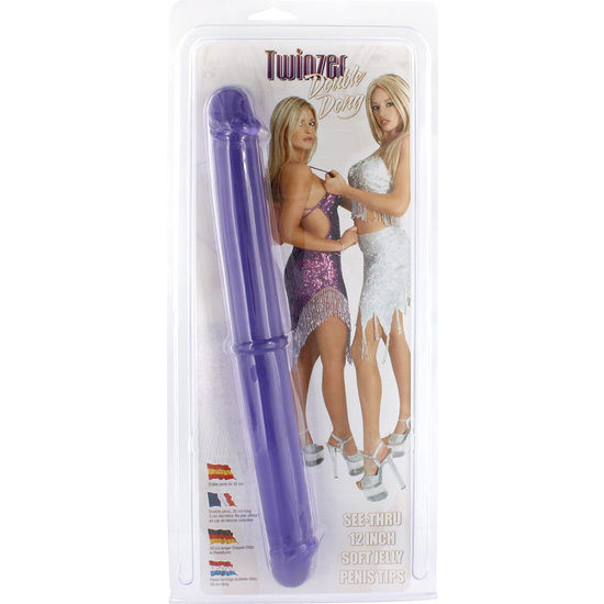 SEVEN CREATIONS – DOUBLE PÉNIS 30 CM VIOLET