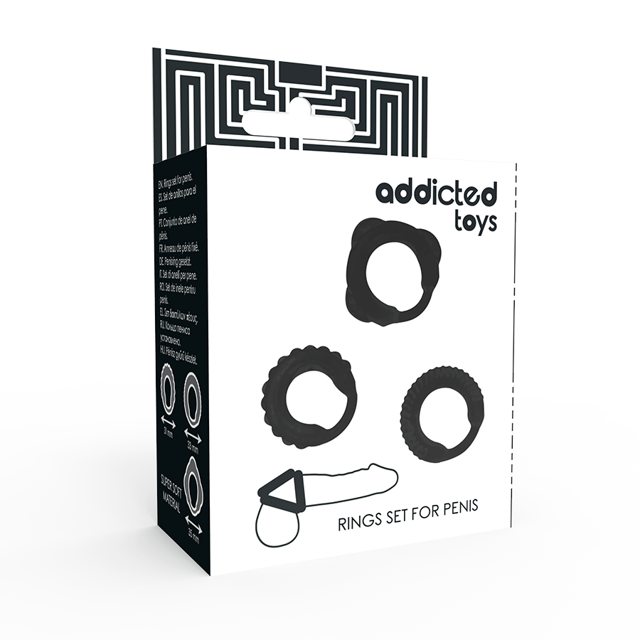ADDICTED TOYS – ENSEMBLE C-RING NOIR