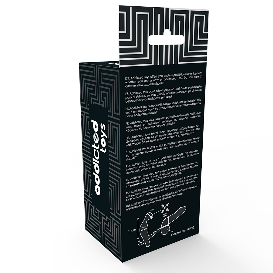 ADDICTED TOYS – PLUG ANAL AVEC DOUBLE ANNEAU PÉNIS ET TESTICULES NOIR