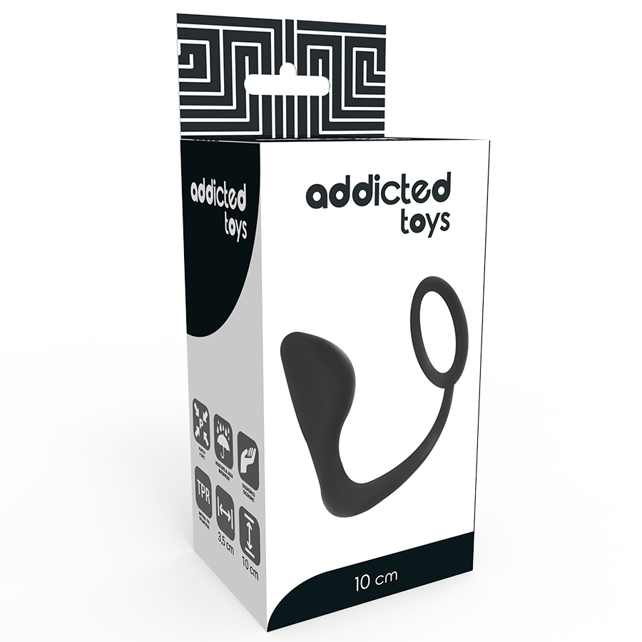 ADDICTED TOYS – PLUG ANAL AVEC ANNEAU PÉNIS NOIR