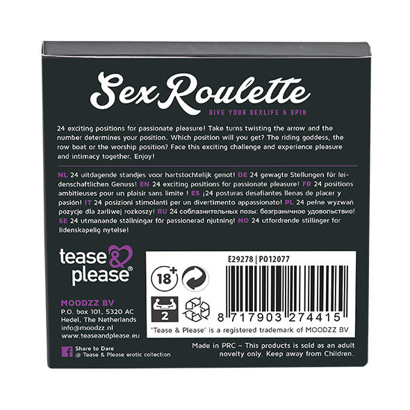 TEASE  PLEASE – SEXE ROULETTE KAMASUTRA