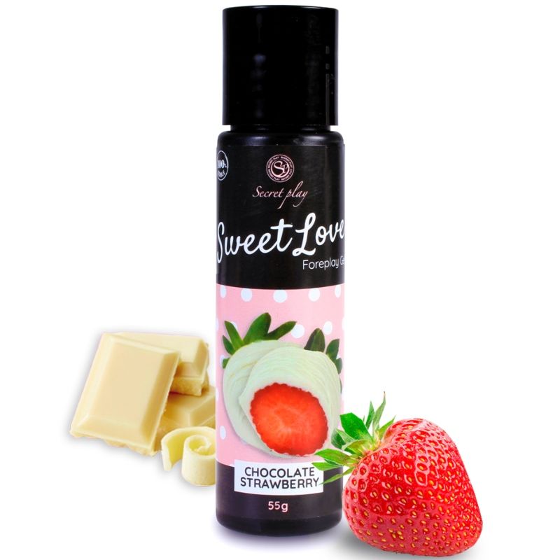 SECRETPLAY – GEL SWEET LOVE FRAISE ET CHOCOLAT BLANC 60 ML