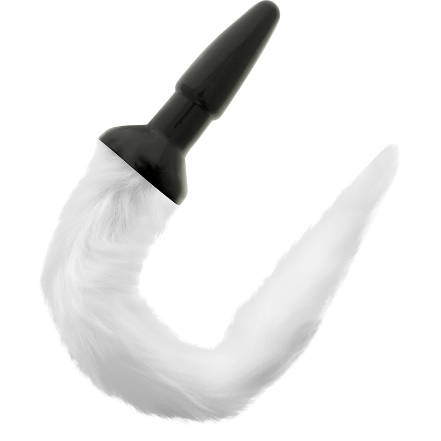 DARKNESS – PLUG ANAL EN SILICONE AVEC QUEUE BLANCHE